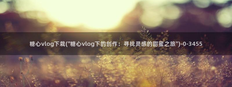 麻酥酥糖心vlog